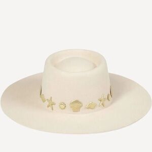 Lack of Color Seaside Boater Hat Ivory Medium 57cm Wide Brim